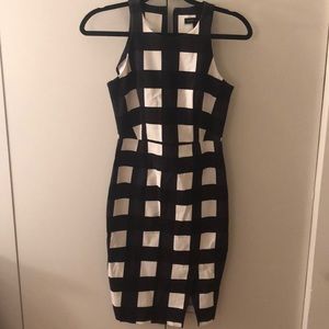 Stretch gingham dress